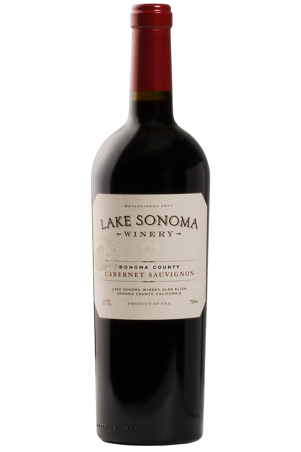 Lake Sonoma Winery Sonoma County Cabernet Sauvignon 2022  Front Bottle Shot