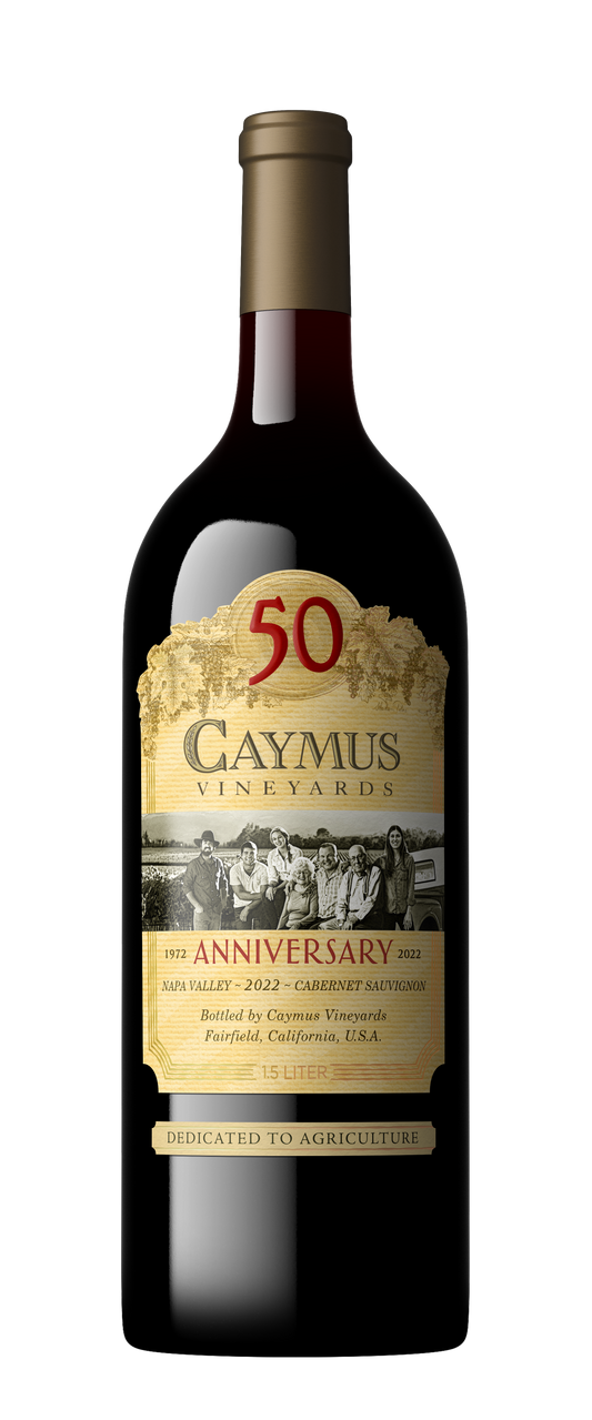 Caymus Napa Valley Cabernet Sauvignon (50th Anniversary 1.5 Liter Magnum) 2022  Front Bottle Shot