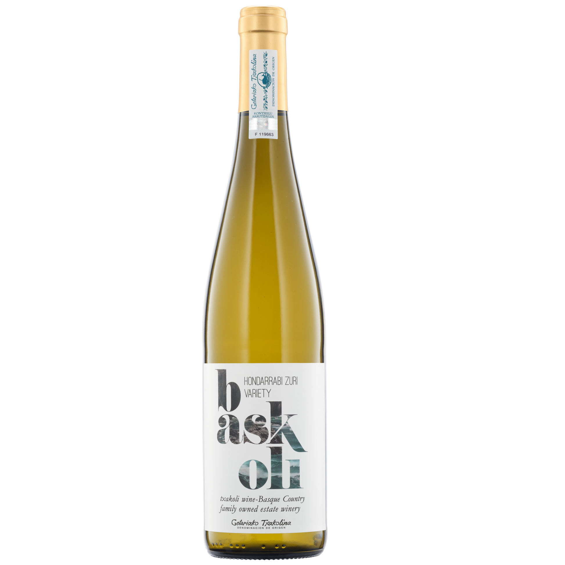Baskoli Txakoli Bianco 2022  Front Bottle Shot