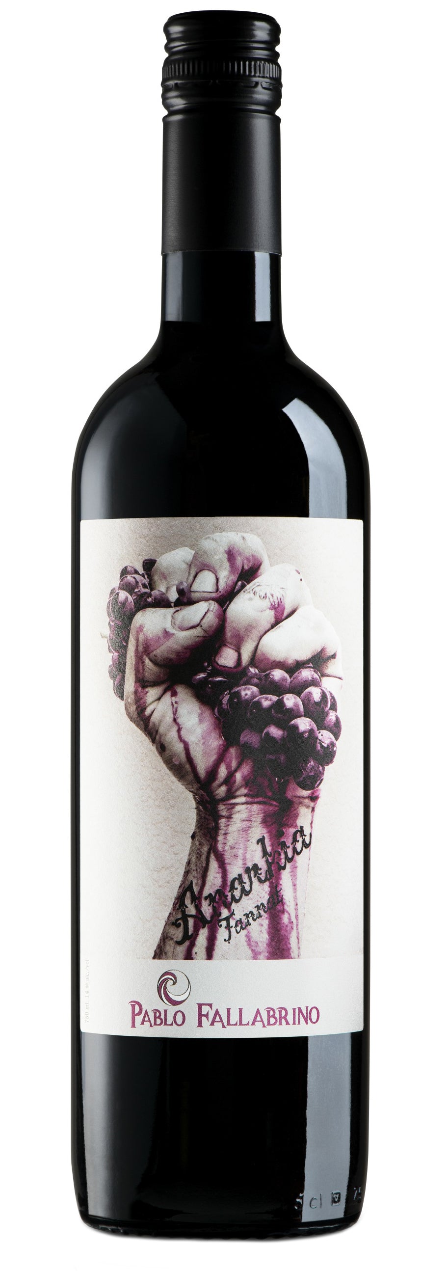 Bodega Pablo Fallabrino Anarkia Tannat 2022  Front Bottle Shot