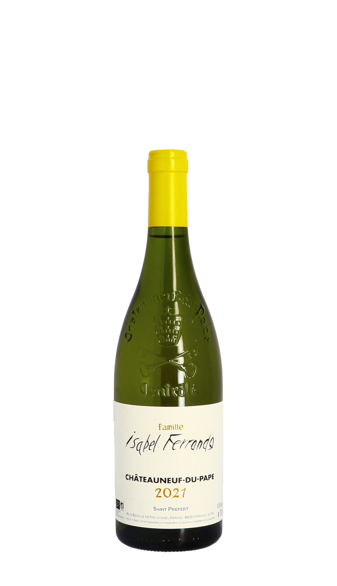 Famille Ferrando Chateauneuf-du-Pape Blanc 2021  Front Bottle Shot
