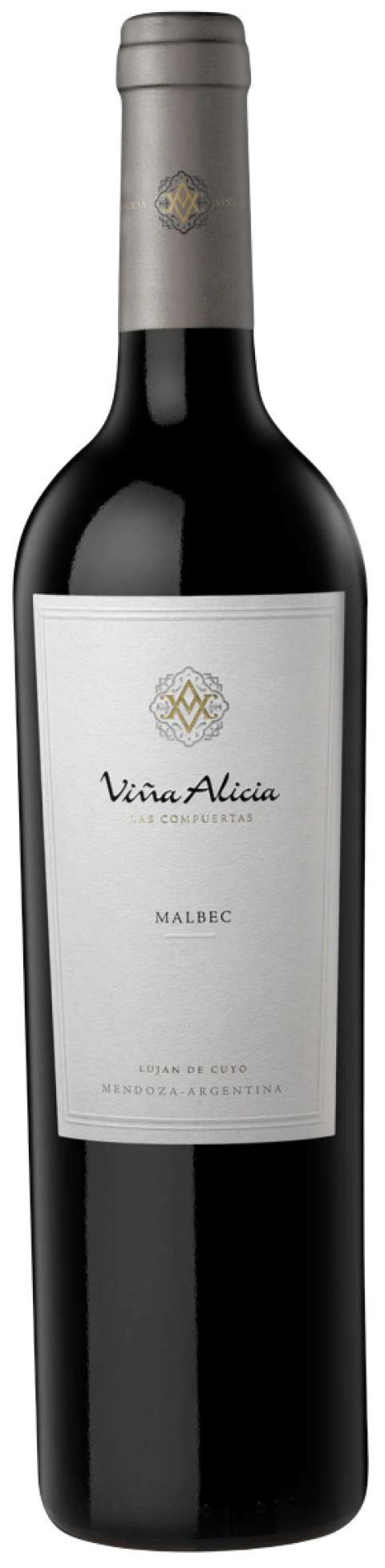 Vina Alicia Las Compuertas Malbec 2019  Front Bottle Shot