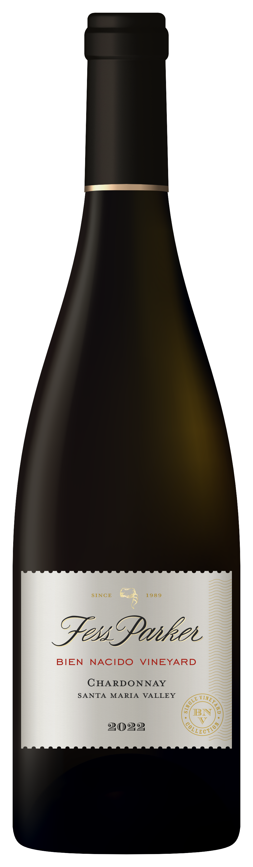 Fess Parker Bien Nacido Vineyard Chardonnay 2021  Front Bottle Shot