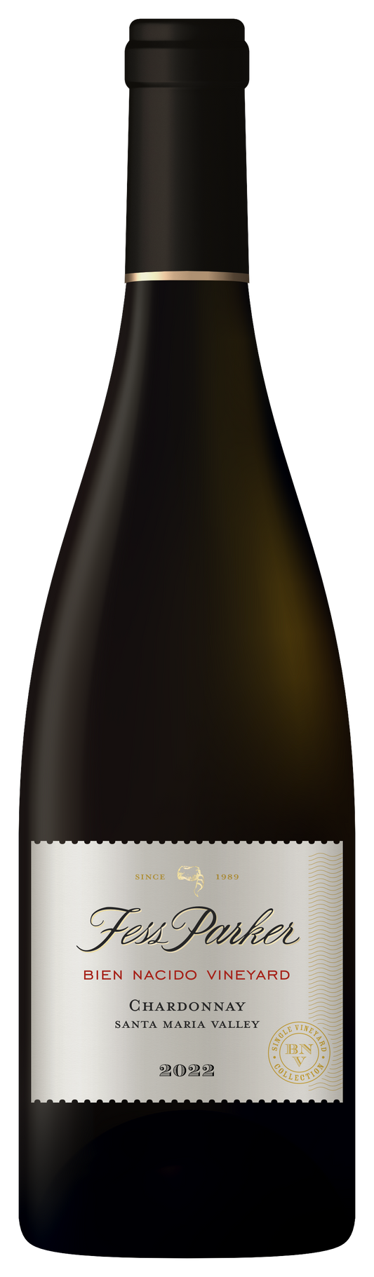 Fess Parker Bien Nacido Vineyard Chardonnay 2021  Front Bottle Shot