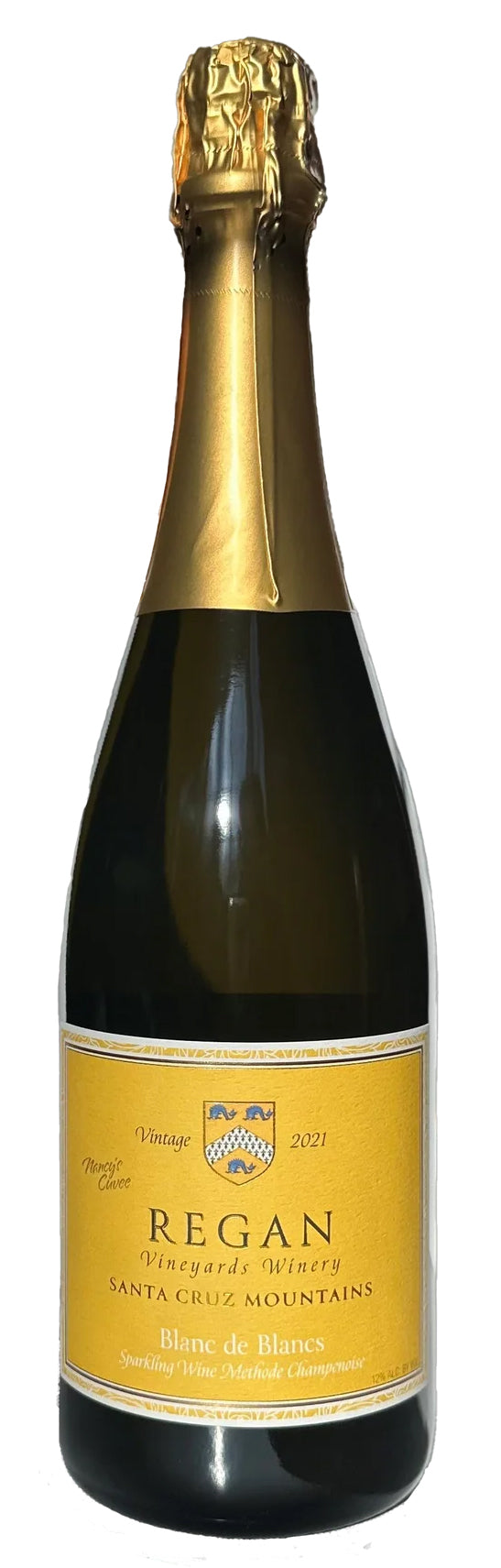 Regan Vineyards Winery Blanc de Blancs 2021  Front Bottle Shot