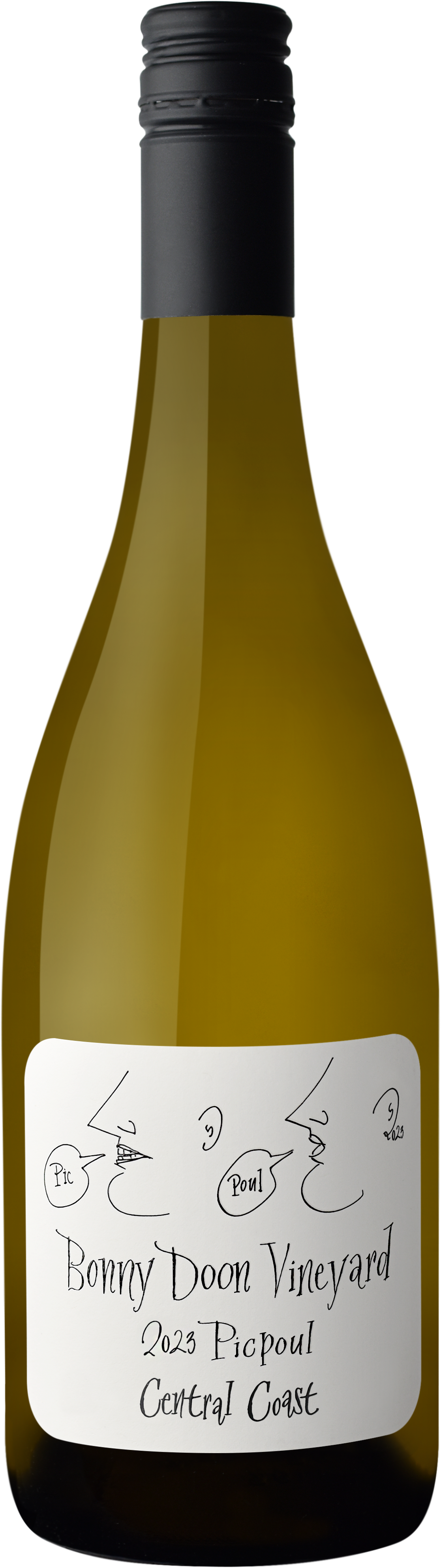 Bonny Doon Picpoul 2023  Front Bottle Shot