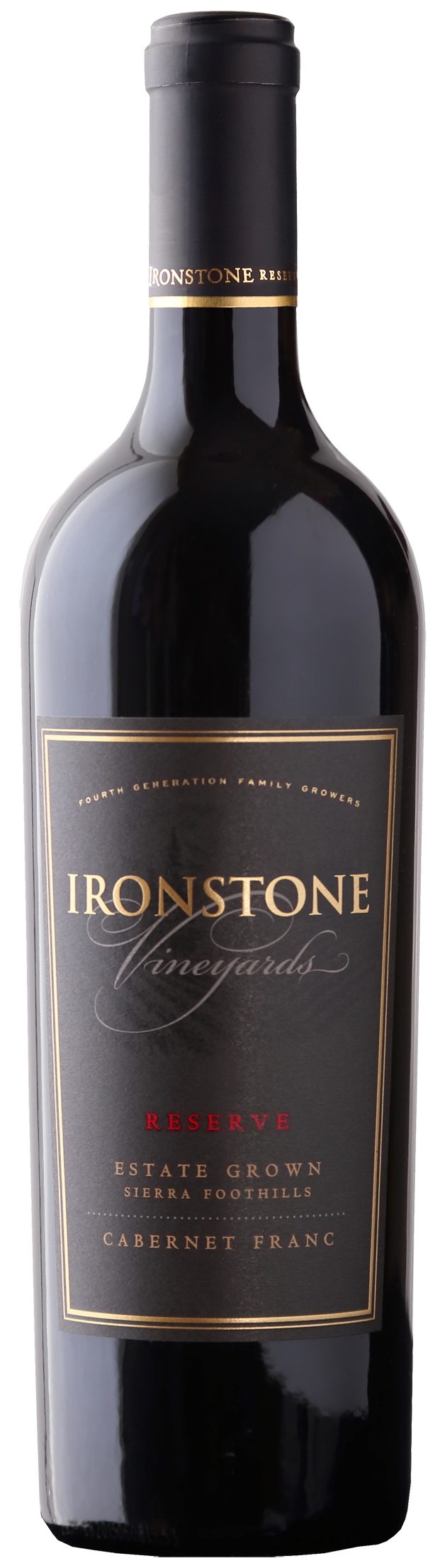 Ironstone Reserve Cabernet Franc 2021  Front Bottle Shot