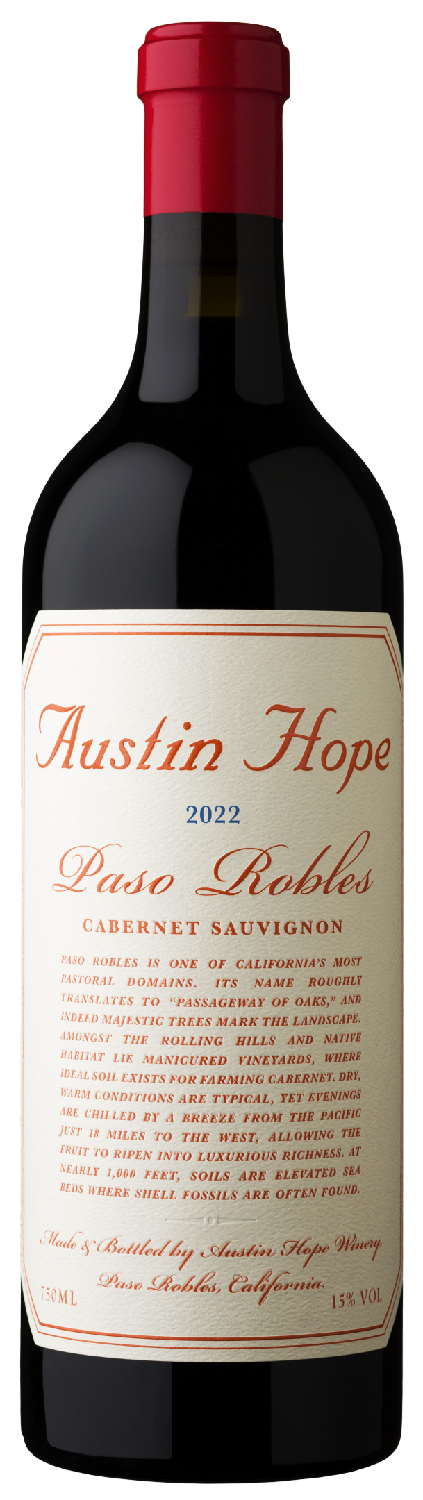 Austin Hope Cabernet Sauvignon 2022  Front Bottle Shot