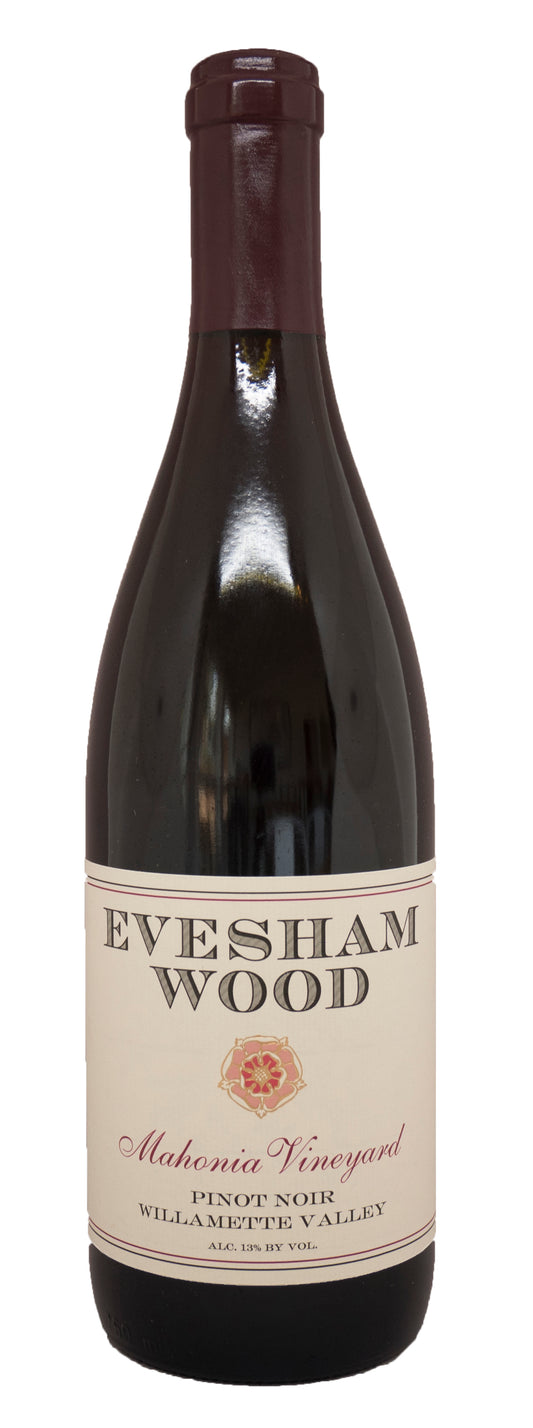 Evesham Wood Mahonia Vineyard Pinot Noir 2021  Front Bottle Shot