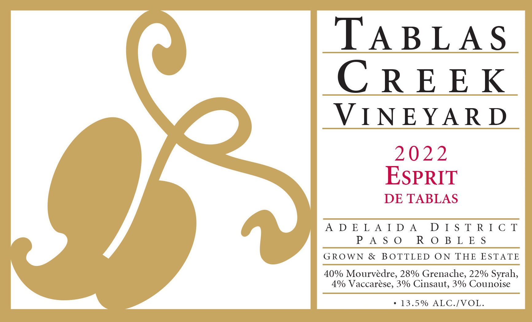 Tablas Creek Esprit de Tablas Rouge (375ML half-bottle) 2022