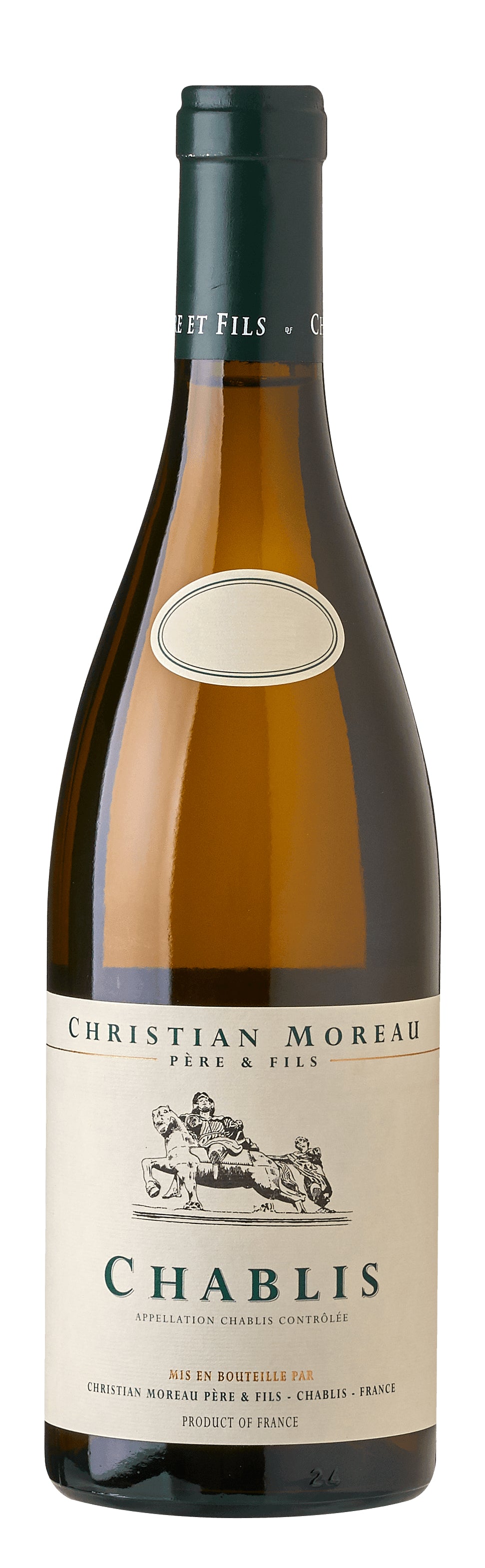 Christian Moreau Chablis 2023  Front Bottle Shot