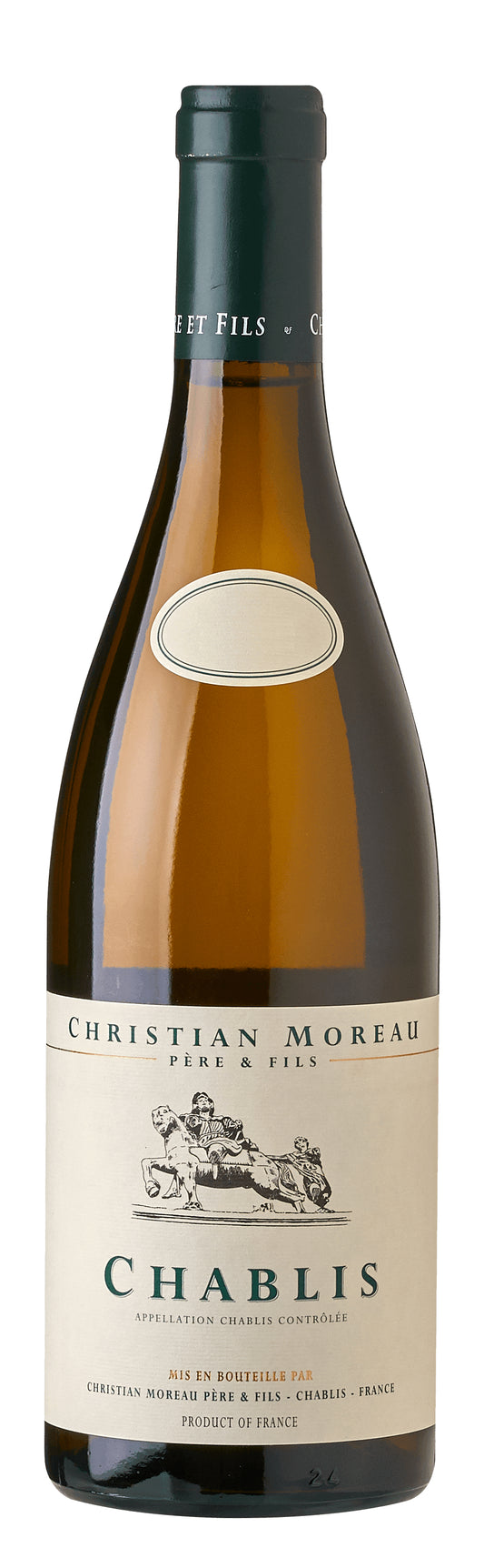 Christian Moreau Chablis 2023  Front Bottle Shot