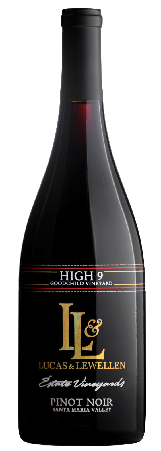 Lucas & Lewellen High 9 Pinot Noir 2019  Front Bottle Shot