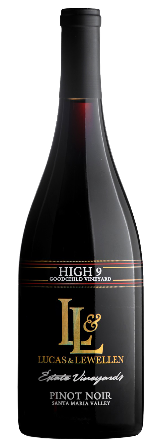 Lucas & Lewellen High 9 Pinot Noir 2019  Front Bottle Shot
