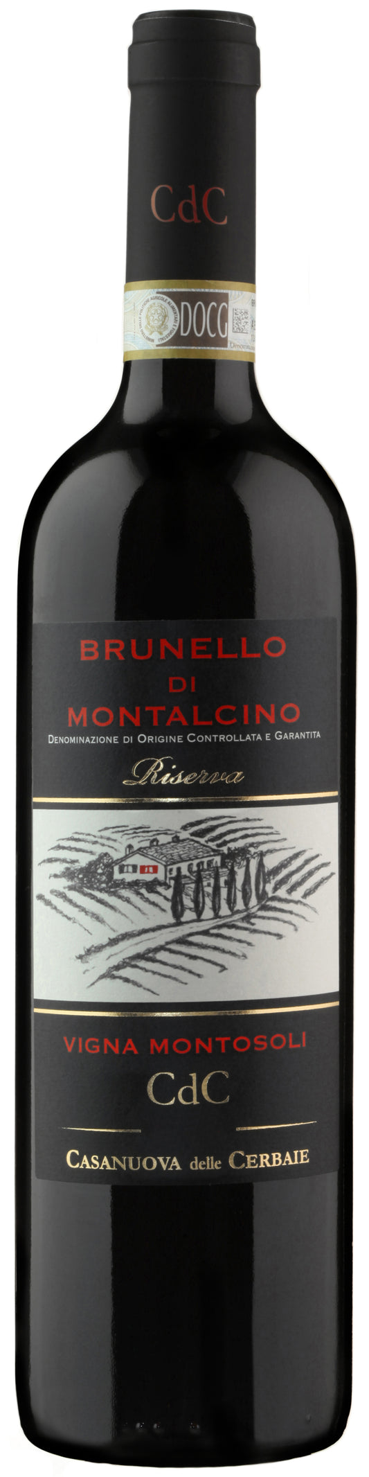 Casanuova delle Cerbaie Brunello di Montalcino Riserva Vigna Montosoli 2015  Front Bottle Shot
