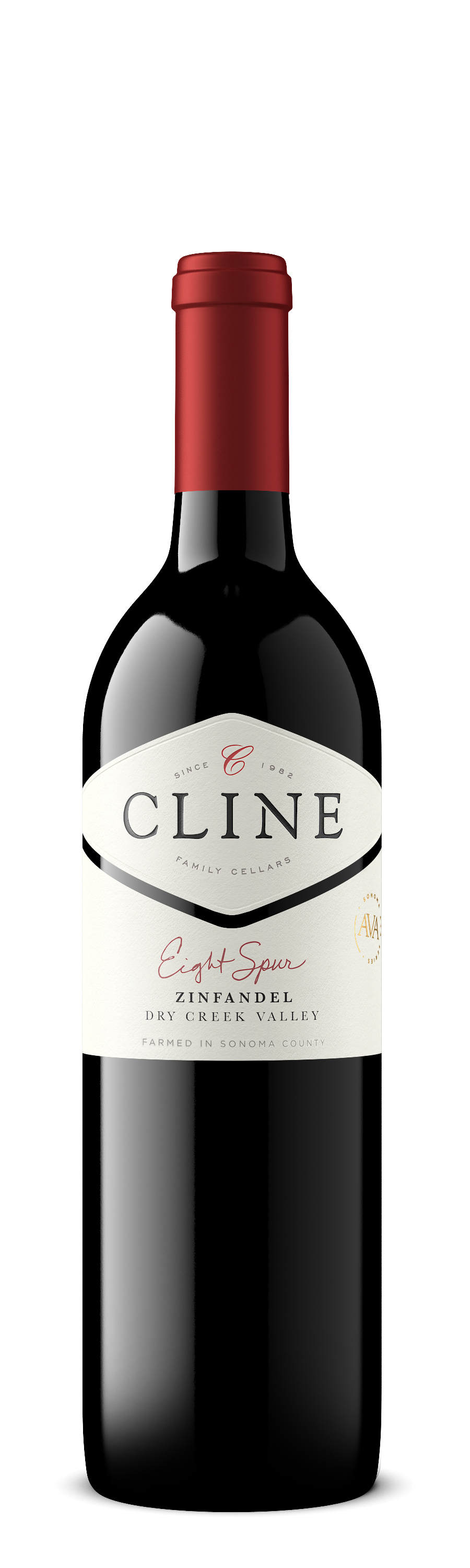 Cline Eight Spur Zinfandel 2022  Front Bottle Shot