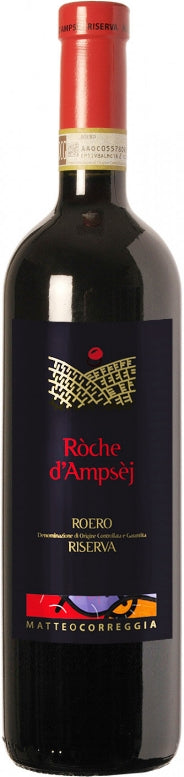 Matteo Correggia Roche d'Ampsej Roero Riserva 2018  Front Bottle Shot