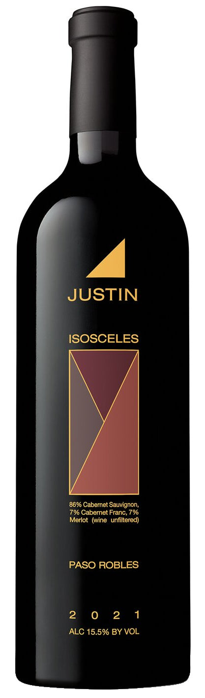 Justin Isosceles 2021  Front Bottle Shot