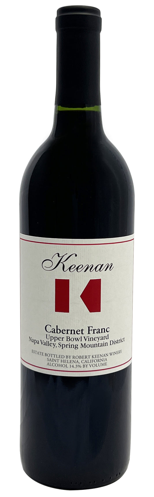 Keenan Upper Bowl Vineyard Cabernet Franc 2021  Front Bottle Shot