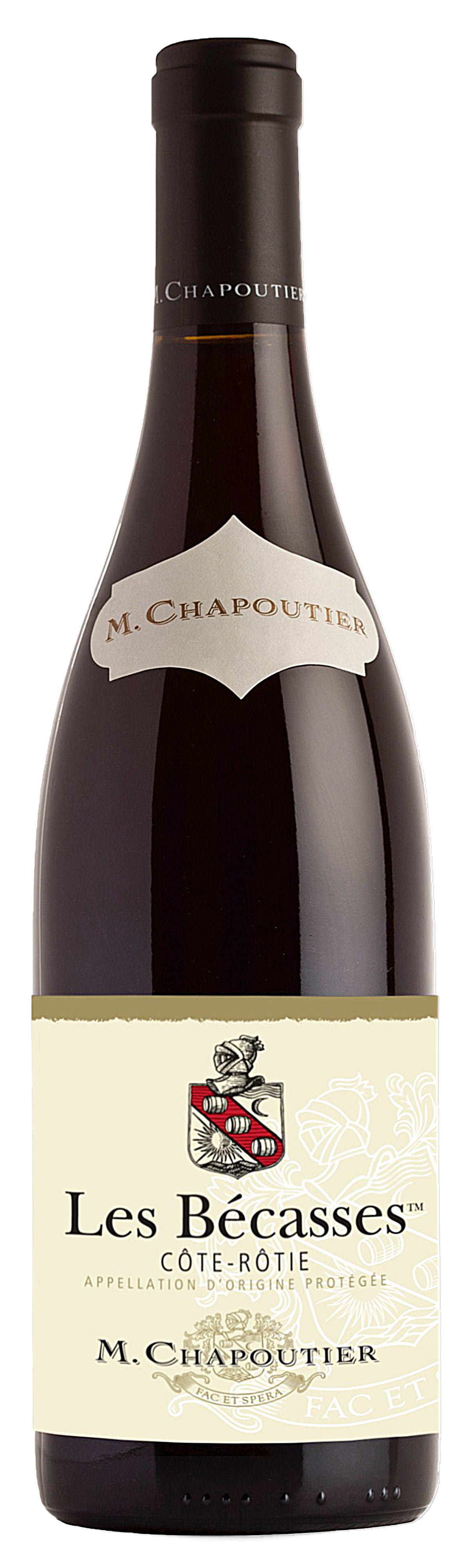 Maison Chapoutier  Cote Rotie Les Becasses 2020  Front Bottle Shot