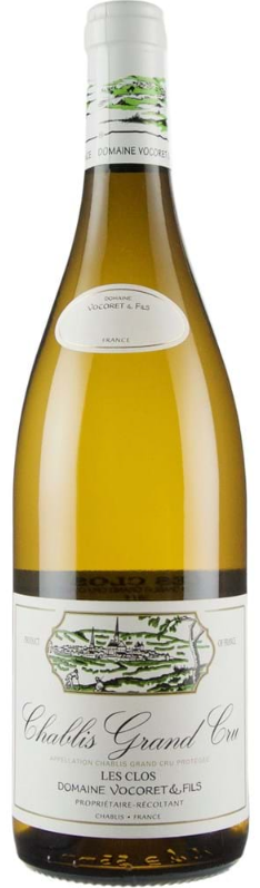 Vocoret Chablis Les Clos Grand Cru 2022  Front Bottle Shot