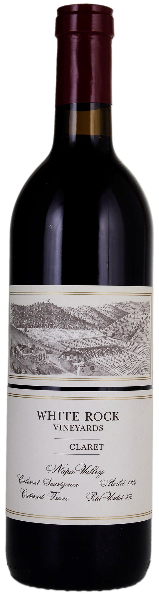 White Rock Vineyards Claret 2020  Front Bottle Shot