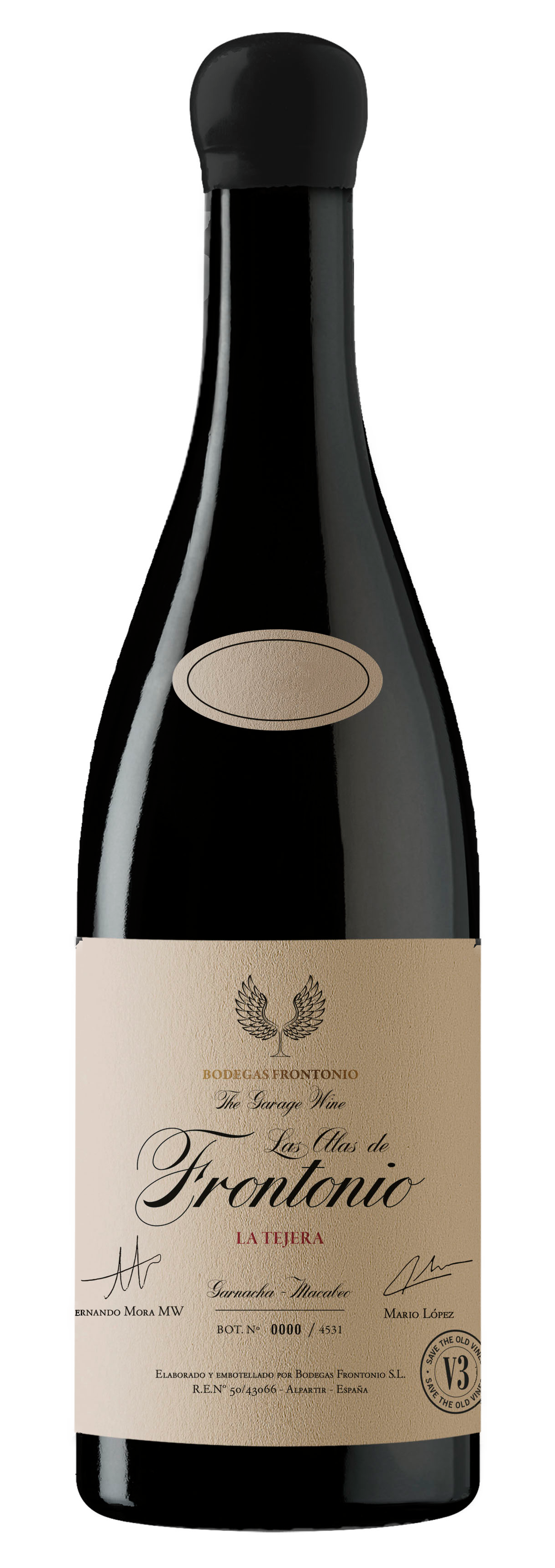 Bodegas Frontonio Las Alas de Frontonio 2020  Front Bottle Shot