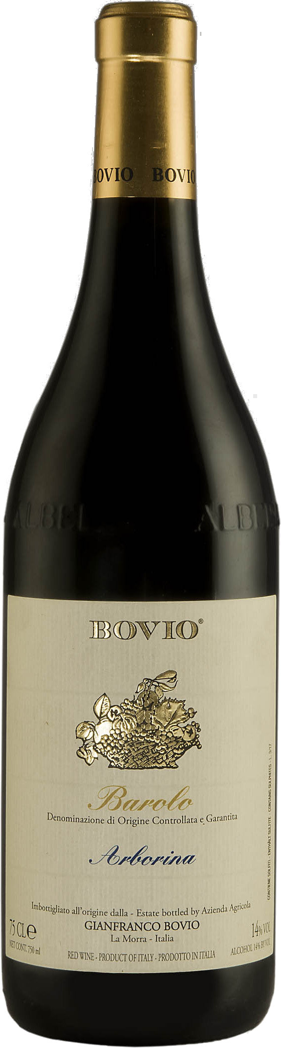 Bovio Barolo Arborina 2019  Front Bottle Shot