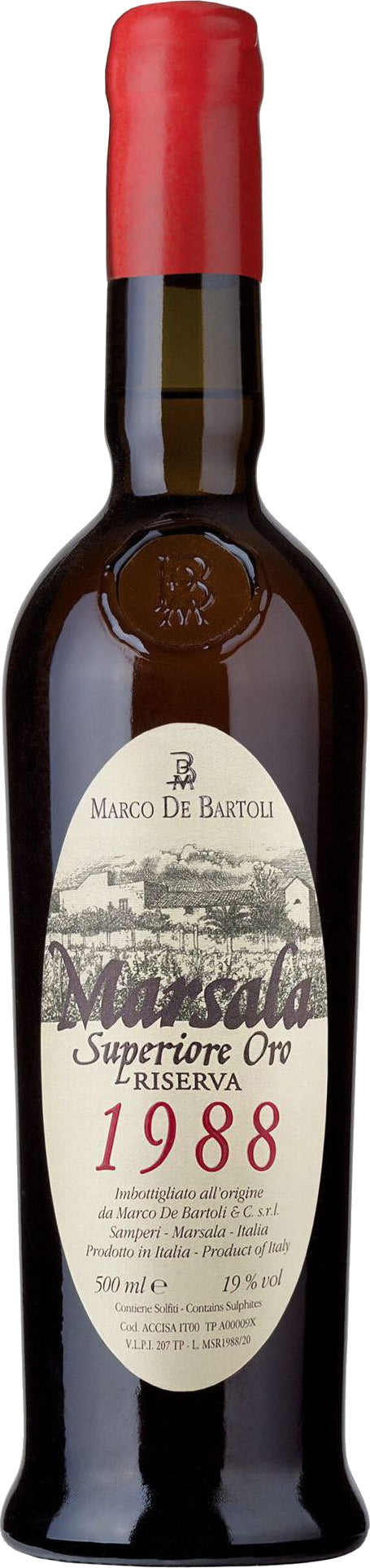 Marco De Bartoli Marsala Superiore Oro Riserva 1988  Front Bottle Shot