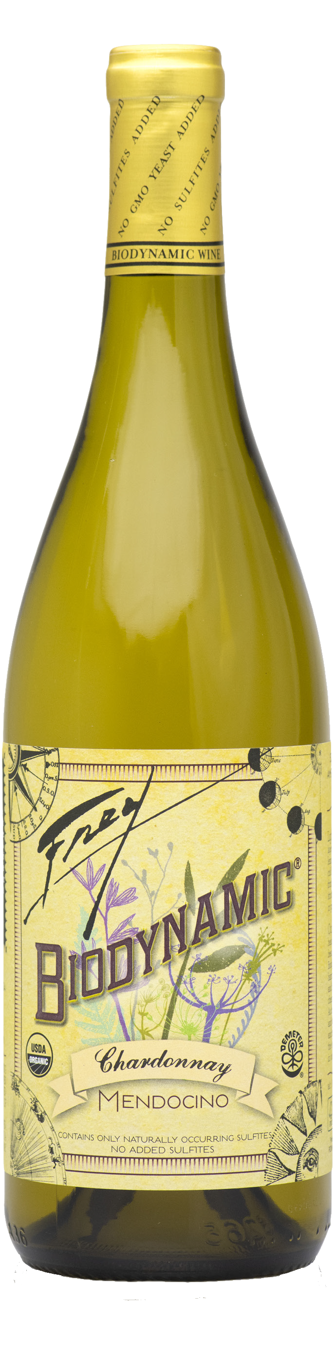 Frey Biodynamic Chardonnay 2021  Front Bottle Shot