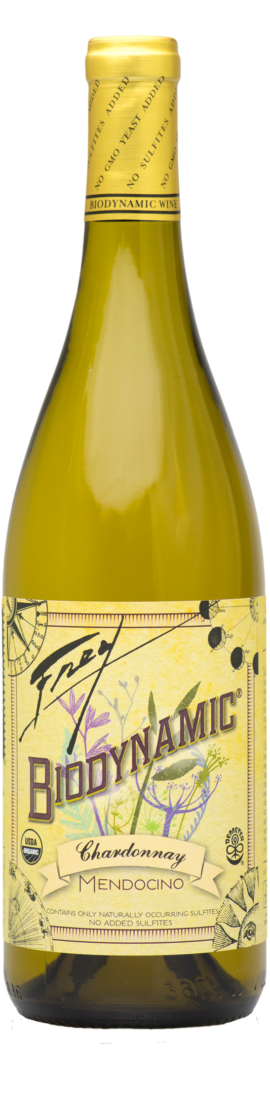 Frey Biodynamic Chardonnay 2021  Front Bottle Shot