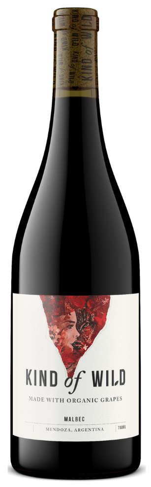 Kind of Wild Organic Malbec 2023  Front Bottle Shot