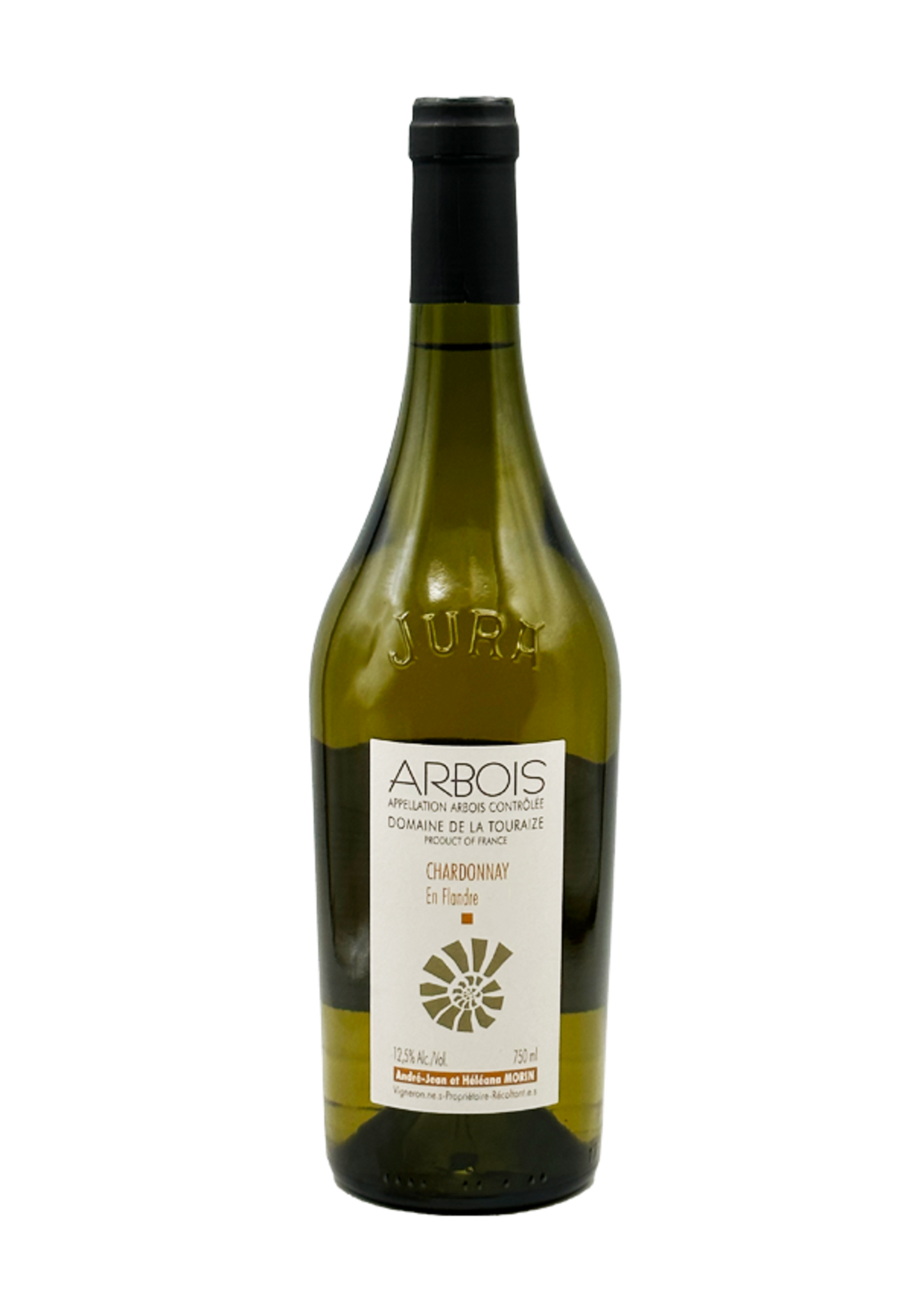 Domaine de la Touraize Arbois En Flandre Chardonnay 2021  Front Bottle Shot