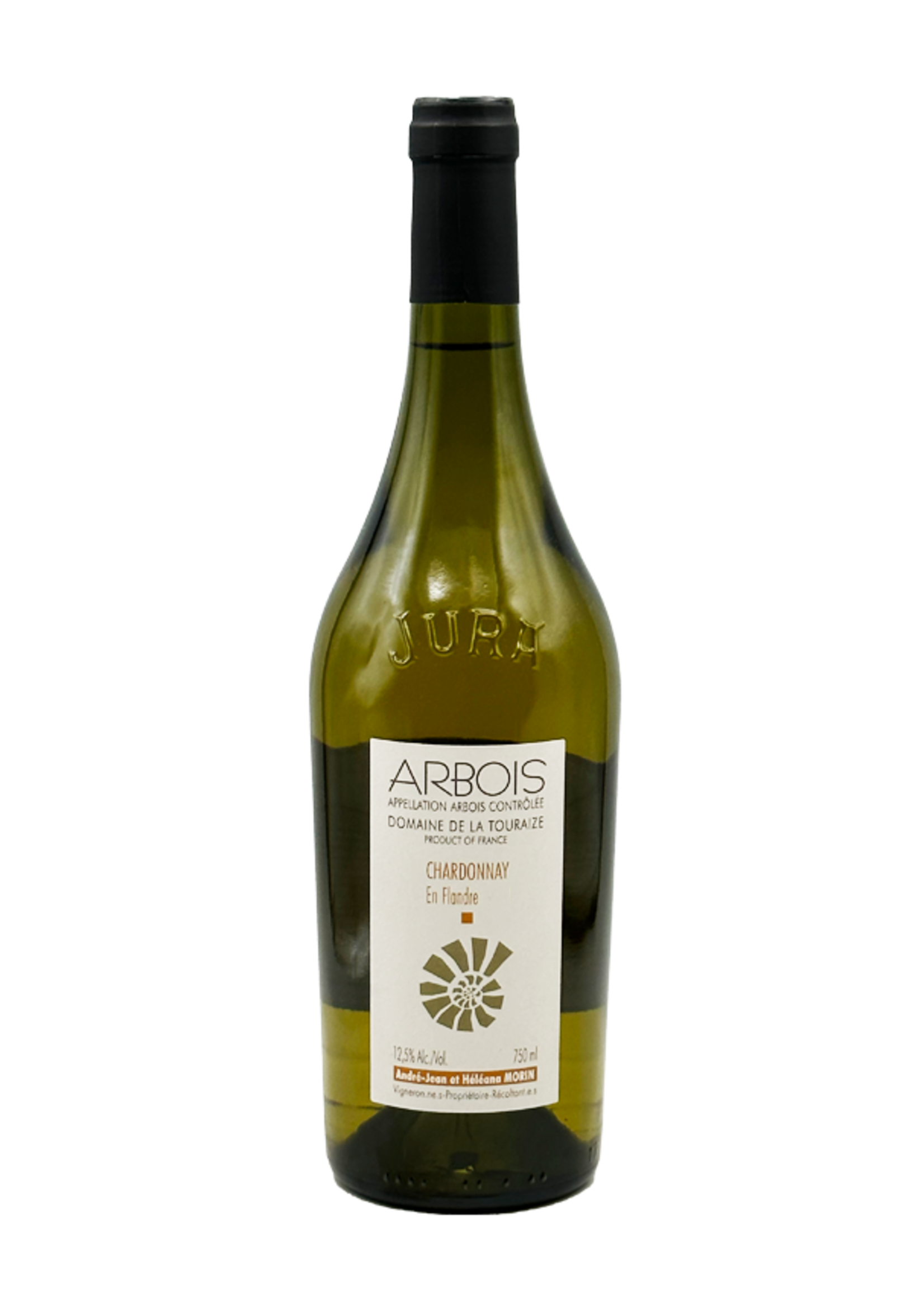 Domaine de la Touraize Arbois En Flandre Chardonnay 2021  Front Bottle Shot