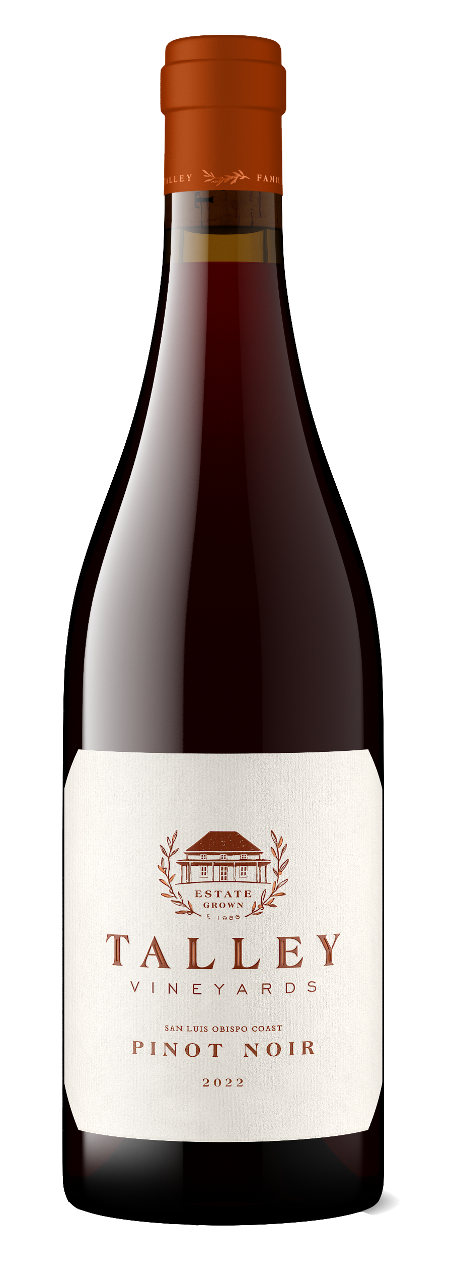 Talley San Luis Obispo Coast Estate Pinot Noir 2022  Front Bottle Shot