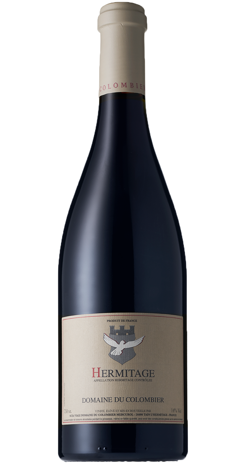 Domaine du Colombier Hermitage 2018  Front Bottle Shot