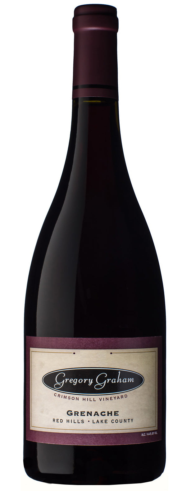 Gregory Graham Crimson Hill Vineyard Grenache 2017  Front Bottle Shot
