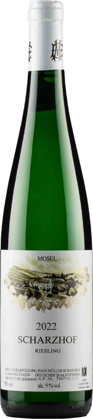 Egon Muller Scharzhof Riesling Qba 2022  Front Bottle Shot