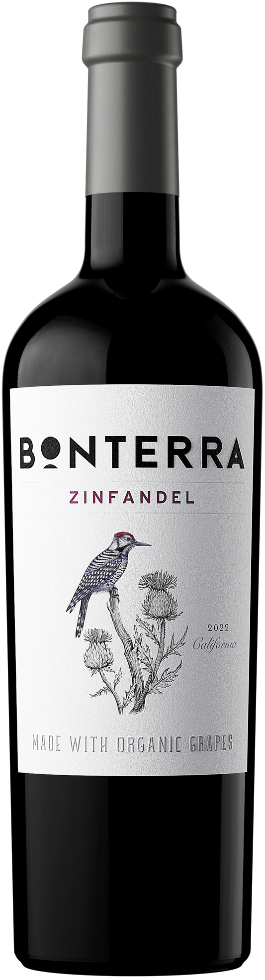 Bonterra Organically Grown Zinfandel 2022  Front Bottle Shot