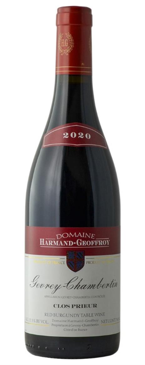 Domaine Harmand-Geoffroy Gevrey-Chambertin Clos Prieur 2020  Front Bottle Shot