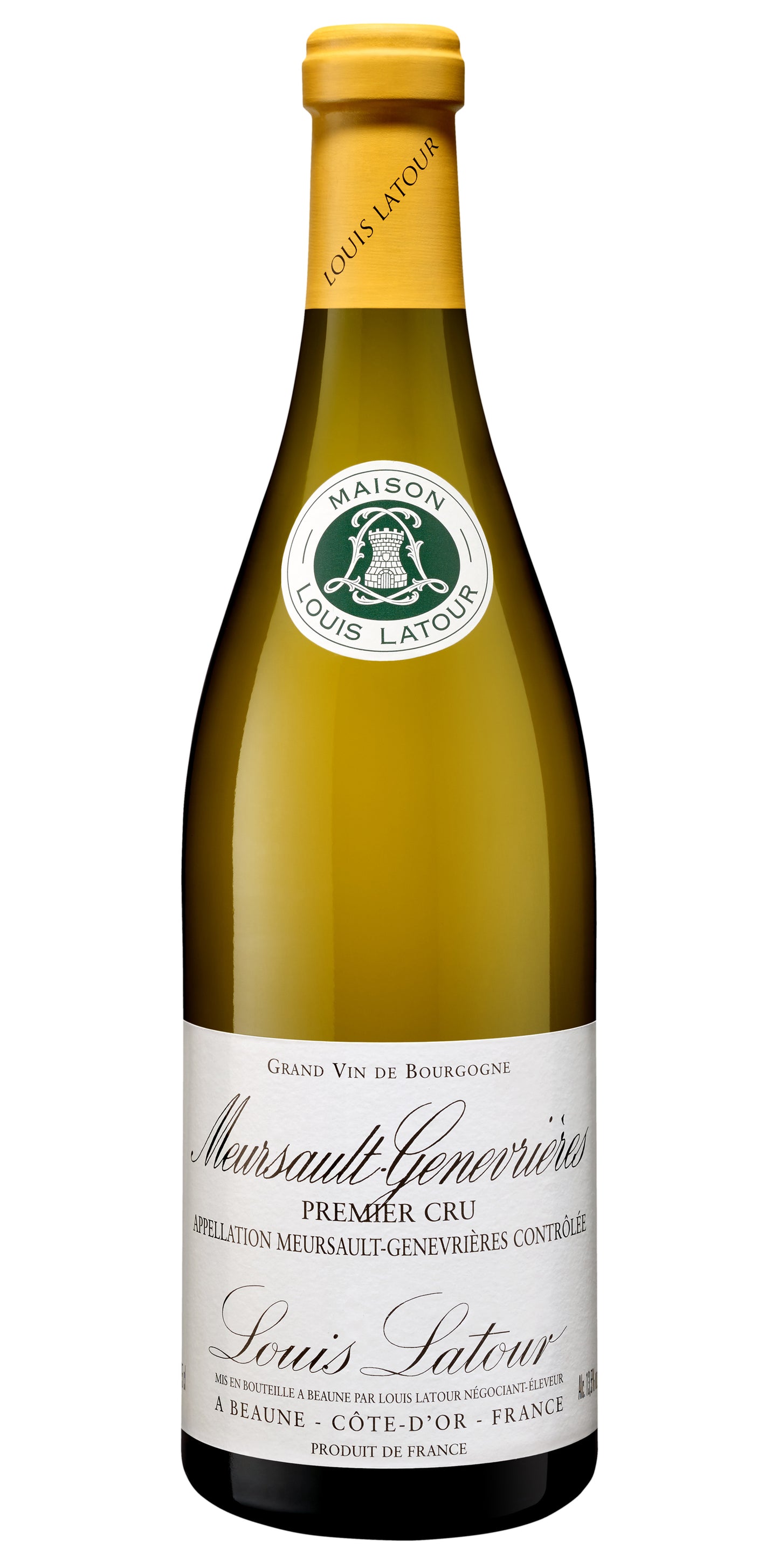 Louis Latour Meursault Genevrieres Premier Cru 2022  Front Bottle Shot