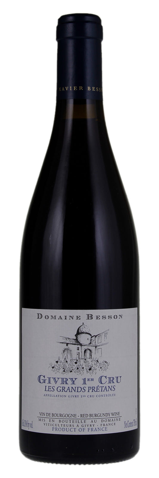 Domaine Besson Givry Les Grands Pretans Premier Cru 2022  Front Bottle Shot