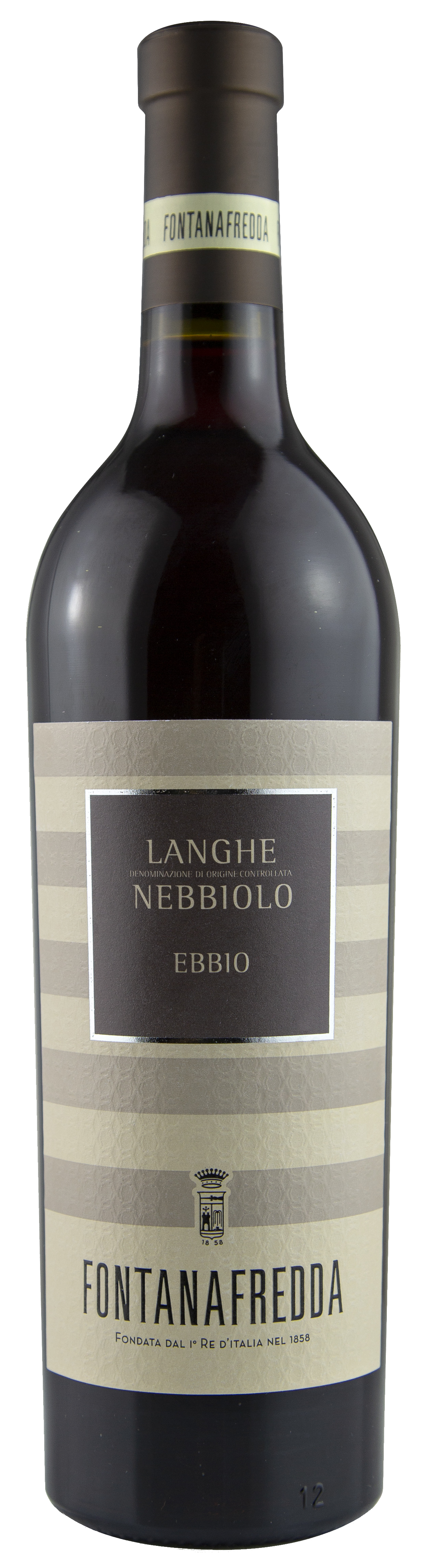 Fontanafredda Ebbio Langhe Nebbiolo 2022  Front Bottle Shot