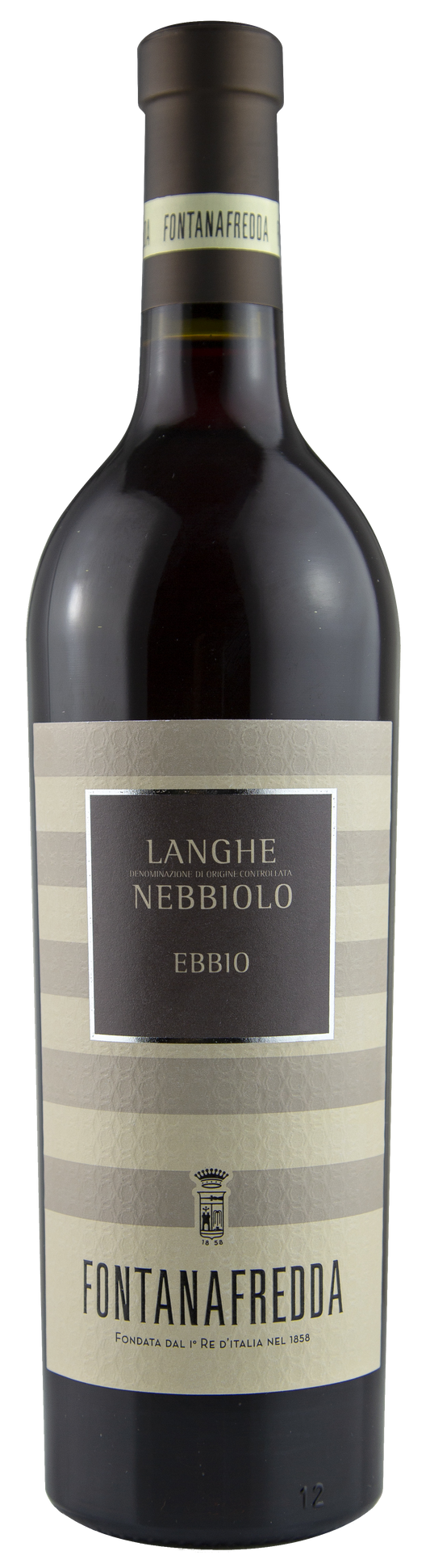 Fontanafredda Ebbio Langhe Nebbiolo 2022  Front Bottle Shot