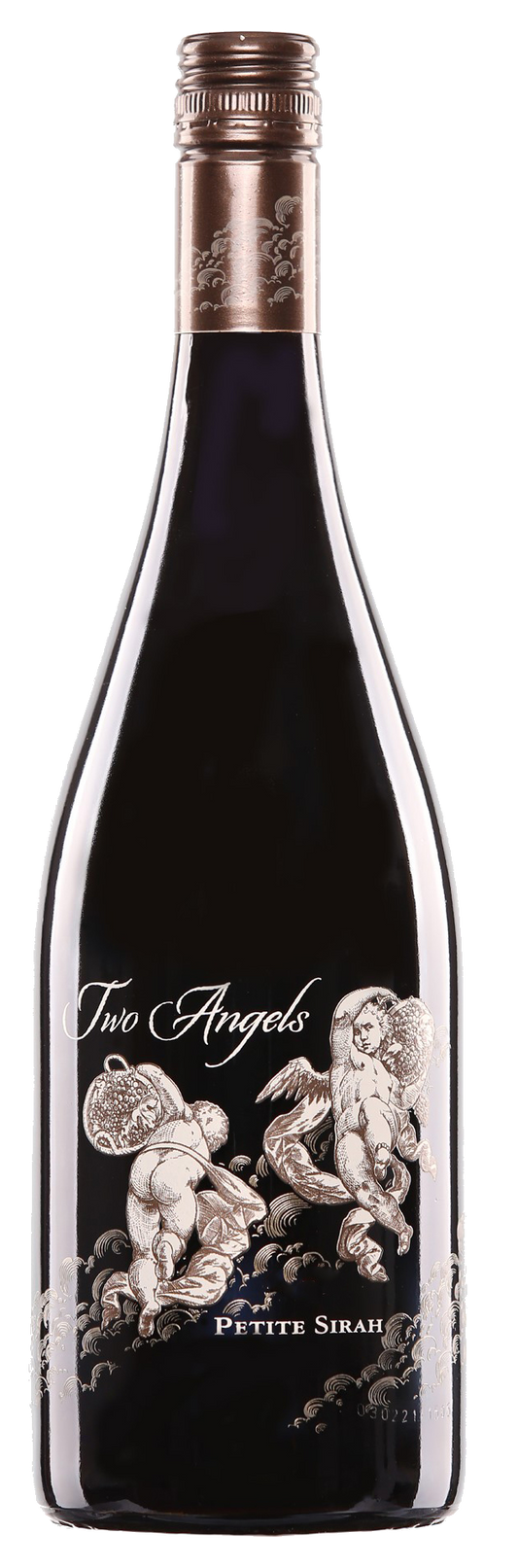 Two Angels Petite Sirah 2020  Front Bottle Shot