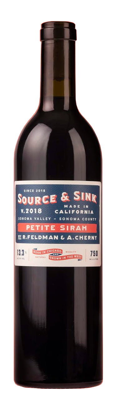 Source & Sink Petite Sirah 2018  Front Bottle Shot