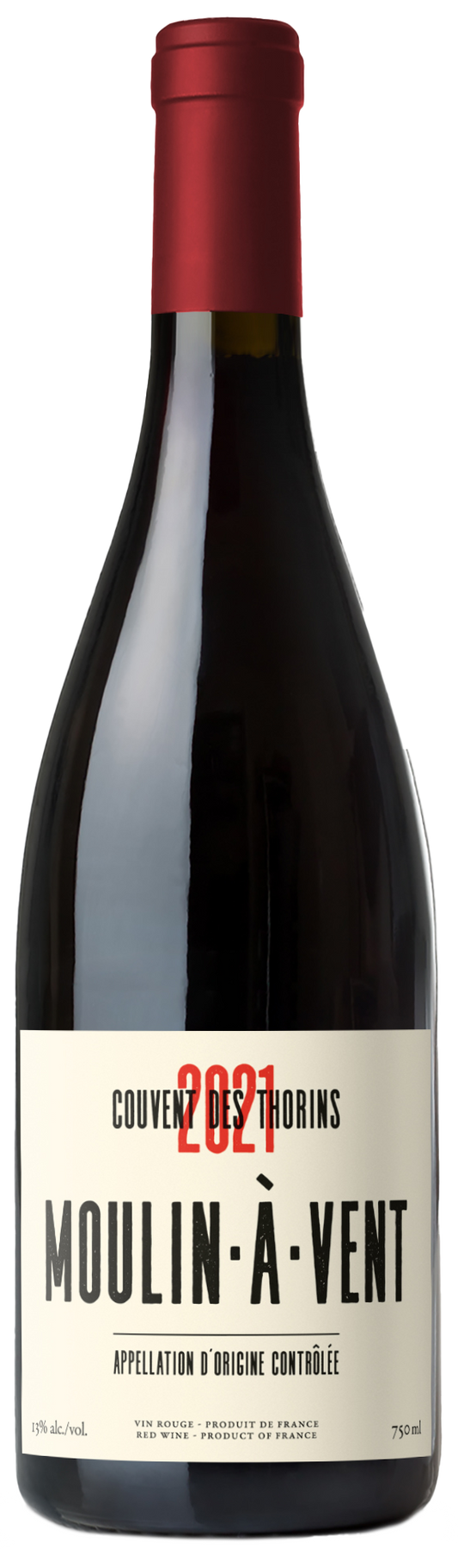 Chateau du Moulin-a-Vent Couvent des Thorins 2021  Front Bottle Shot