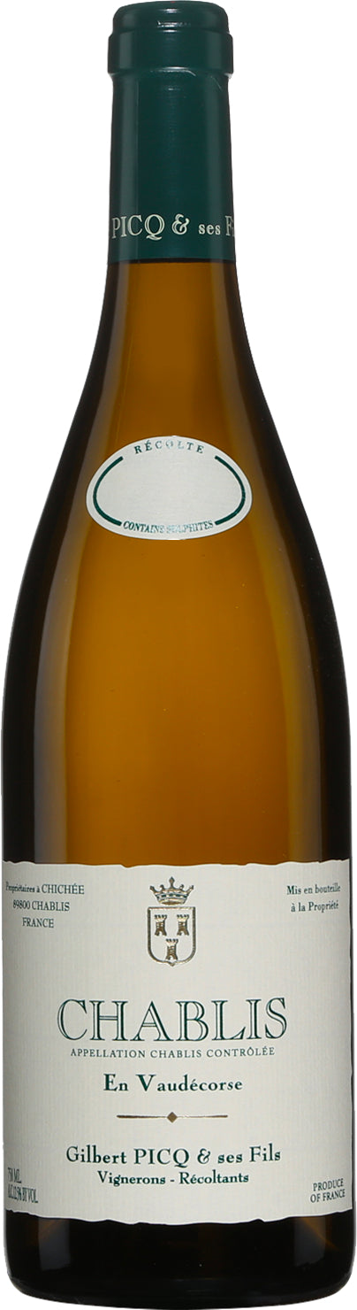 Gilbert Picq Chablis en Vaudecorse 2022  Front Bottle Shot