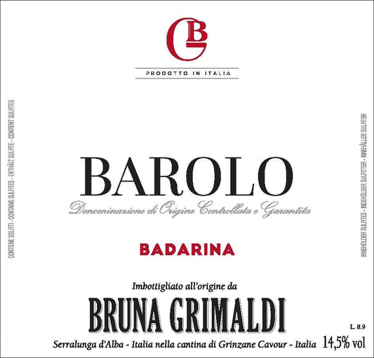 Bruna Grimaldi Barolo Badarina (1.5 Liter Magnum) 2019
