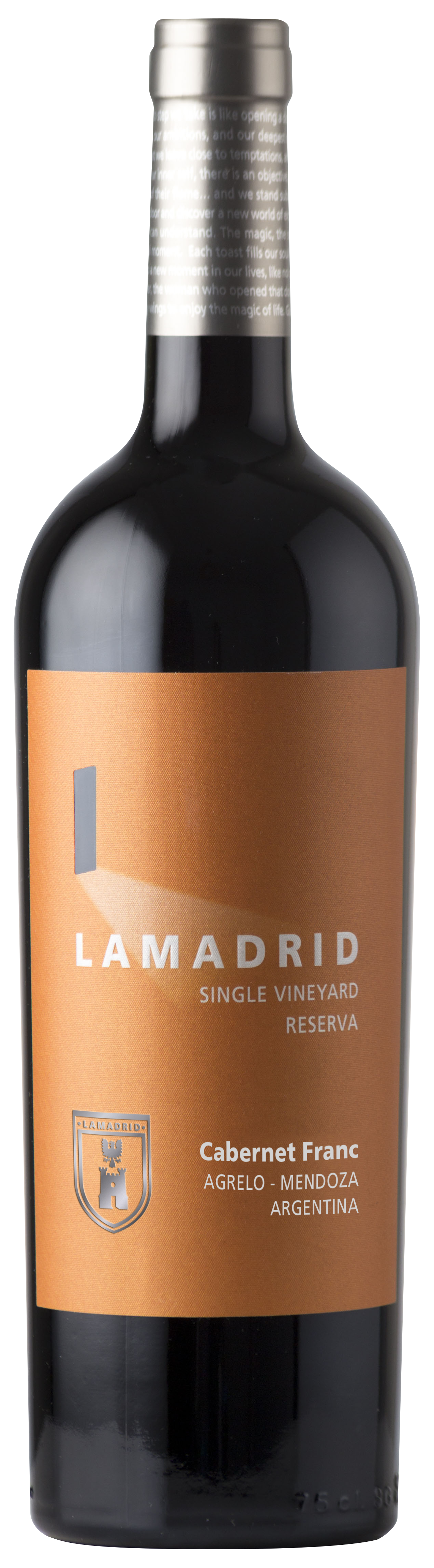 Lamadrid Single Vineyard Cabernet Franc Reserva 2019  Front Bottle Shot